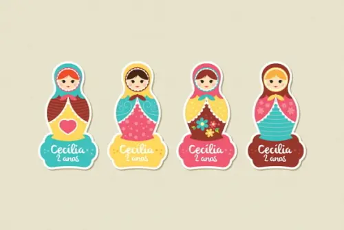 Adesivo Personalizado Matrioska
