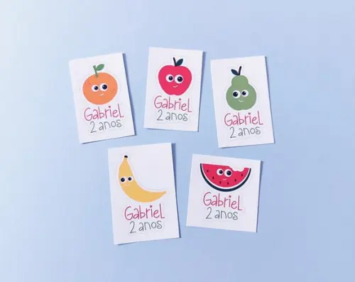 Adesivo Picnic Frutas Personalizado