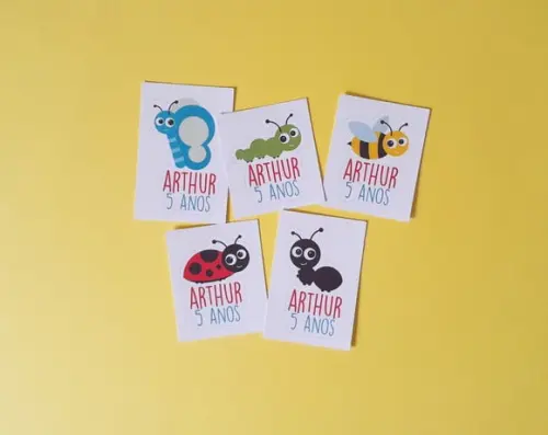 Adesivo Picnic Personalizado Insetos