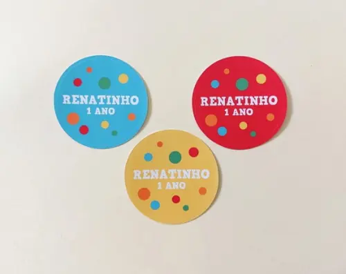 Adesivo sem Tema Bolinhas Coloridas 5 cm
