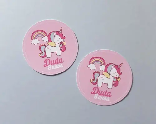 Adesivo Unicórnio Personalizado 5 cm