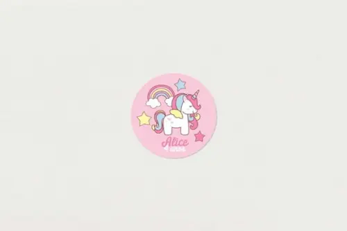 Adesivo Unicórnio 4 cm Personalizado