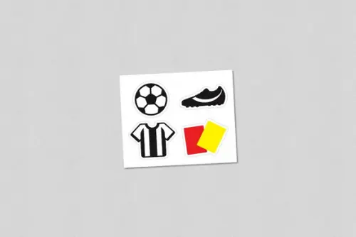 Cartela de Adesivos Futebol