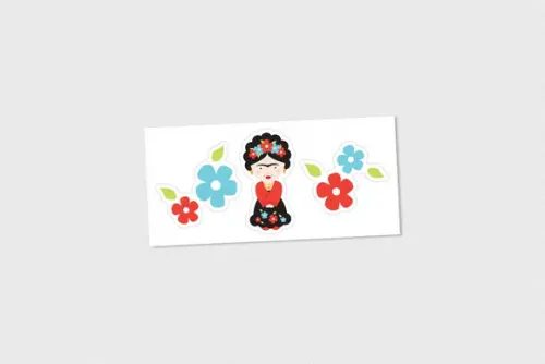 Cartela de Adesivos Frida Kahlo