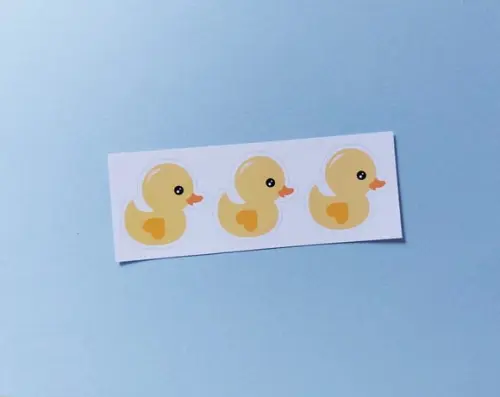 Cartela de Adesivos Patinho de Borracha