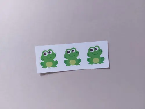 Cartela de Adesivos Sapinho