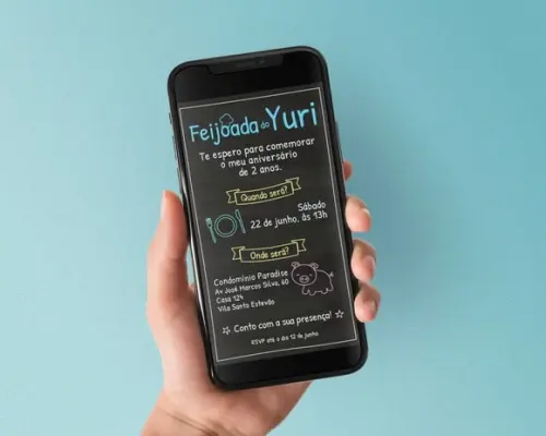 Convite Digital Feijoada Infantil