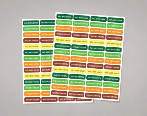 Etiquetas Lápis Cores Safari Adesivo Comum