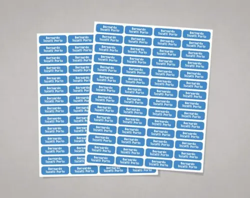 Etiquetas Lápis e Canetinhas Azul Royal Adesivo Comum