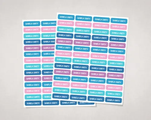 Etiquetas Lápis e Canetinhas Cores Stitch Vinil Adesivo