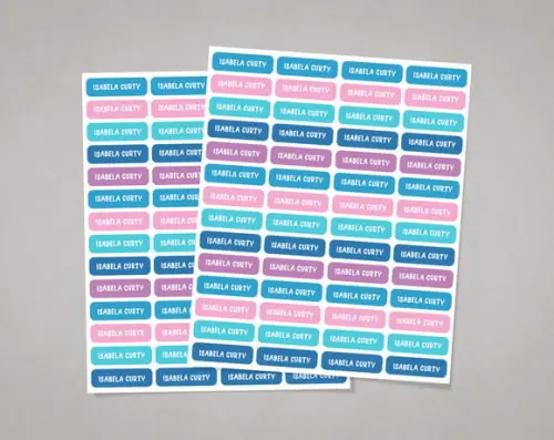Etiquetas Lápis e Canetinhas Cores Stitch Adesivo Comum