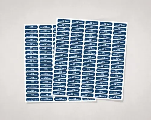 Etiquetas para Lápis e Canetinhas Azul Marinho Vinil Adesivo