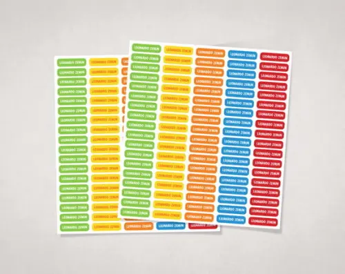 Etiquetas para Lápis e Canetinhas Coloridas Vinil Adesivo