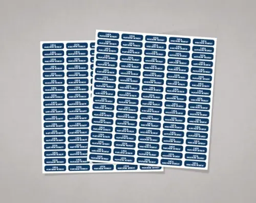 Etiquetas para Lápis e Canetinhas Azul Marinho Adesivo Comum