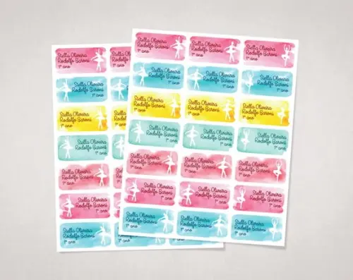 Etiquetas Personalizadas Bailarinas em Vinil
