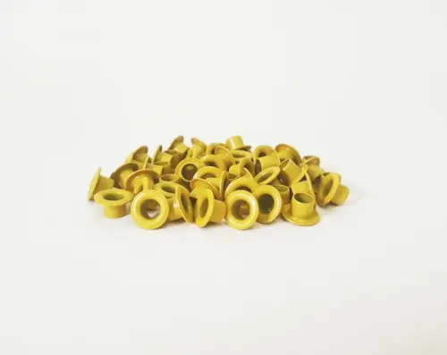 Ilhós Amarelo de Alumínio (200 Unidades/até 2 Cores)