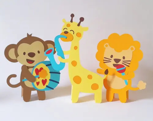 Kit com 3 Displays de Mesa Banda de Animais