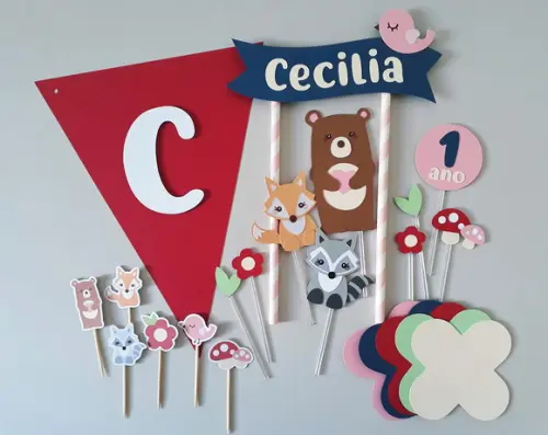 Kit Festa Animais da Floresta Encantada - Só Um Bolinho