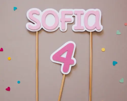 Kit Topo de Bolo com Nome e Idade