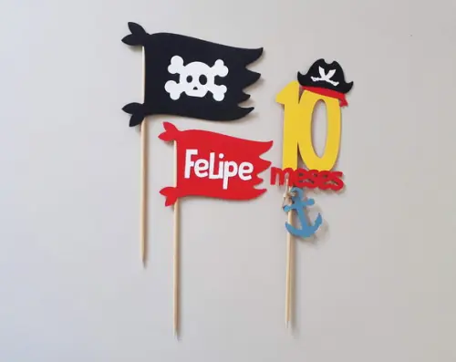 Kit Topo de Bolo Pirata