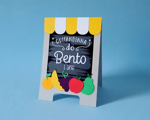 Mini Cavalete Quitandinha Display de Mesa
