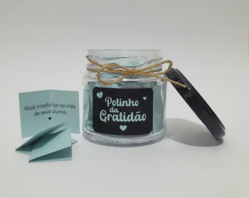 Presente para Professores - Potinho da Gratidão Vidro
