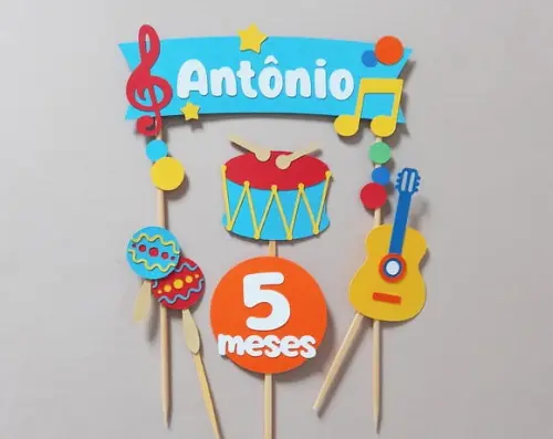 Topo de Bolo Instrumentos Musicais