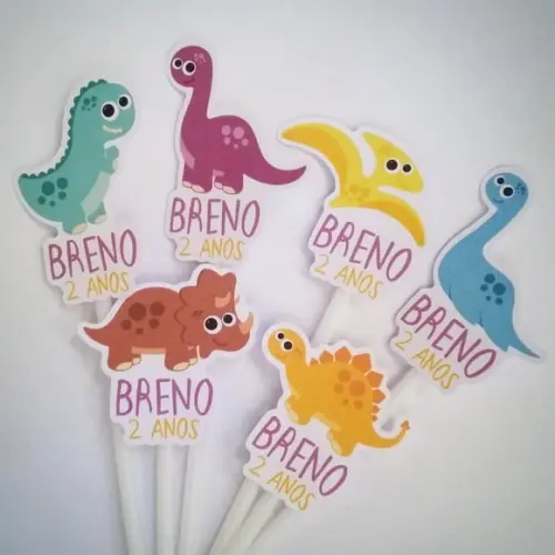 Topper Dinossauro Personalizado