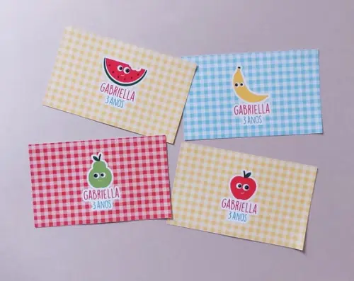 Rótulo Bolha de Sabão Picnic Frutas