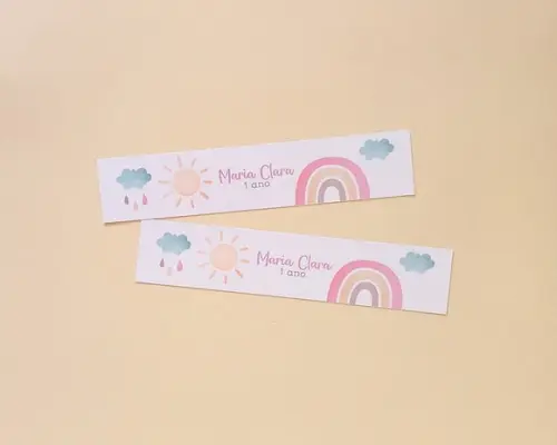 Rótulo para Água Personalizado Primeira Volta ao Sol