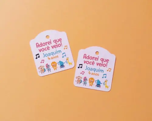 Tag para Lembrancinha Banda de Animais