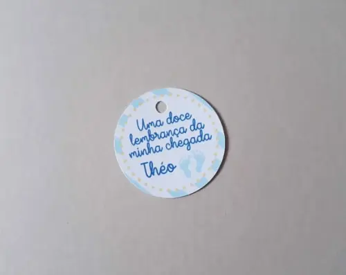 Tag para Lembrancinha de Nascimento Pezinhos