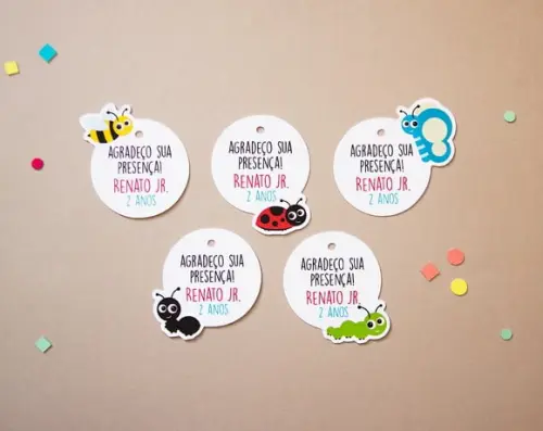 Tag para Lembrancinha Picnic Insetos
