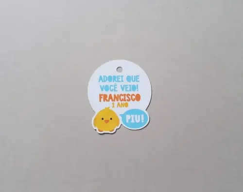 Tag para Lembrancinha Pintinho Amarelinho