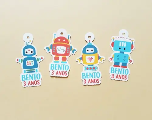 Tag para Lembrancinha Robôs
