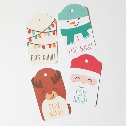 Tag para Presente de Natal Divertida