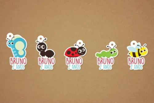 Tag Picnic Personalizada Bichinhos