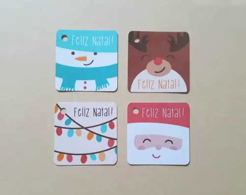 Tag Quadradinha para Presente de Natal