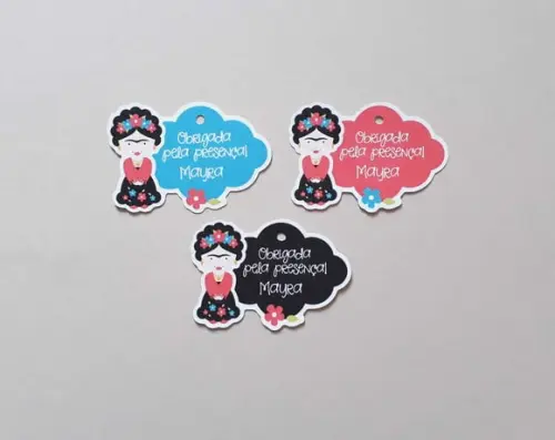 Tags para Lembrancinhas Frida Kahlo