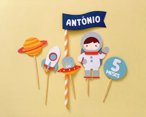 Topo de Bolo Astronauta