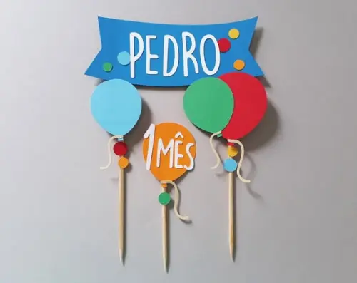 Topo de Bolo Bexigas