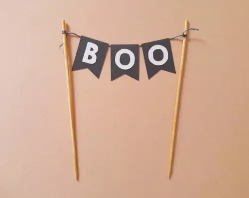 Topo de Bolo Bandeirinhas Boo