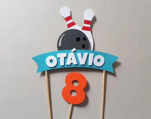 Topo de Bolo Boliche
