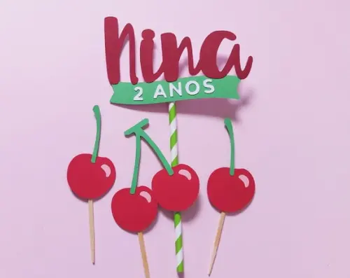 Topo de Bolo Cerejinhas