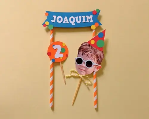 Topo de Bolo com Foto de Rostinho sem Tema