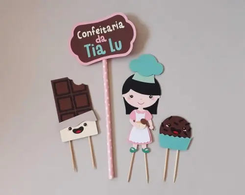 Topo de Bolo Confeitaria