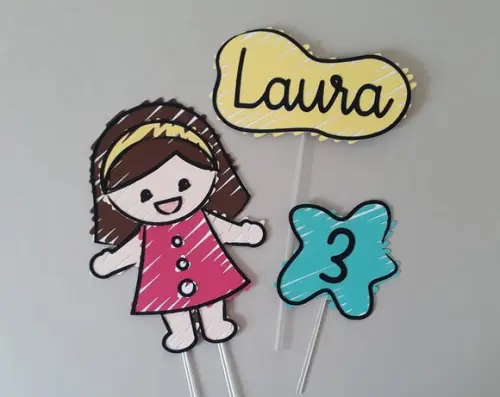 Topo de Bolo Desenho de Criança