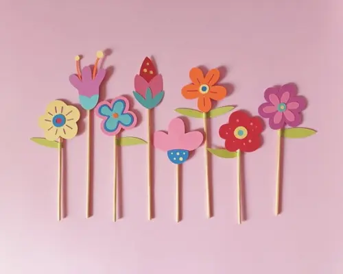 Topo de Bolo Flores Coloridas