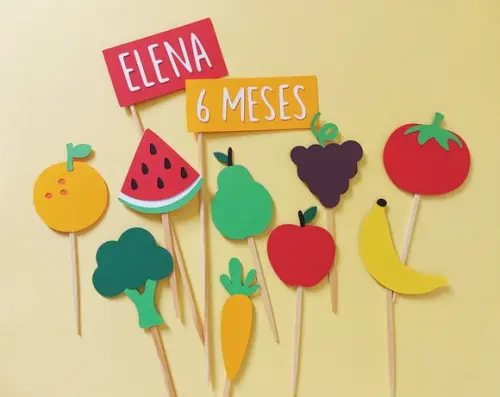 Topo de Bolo Frutas e Vegetais
