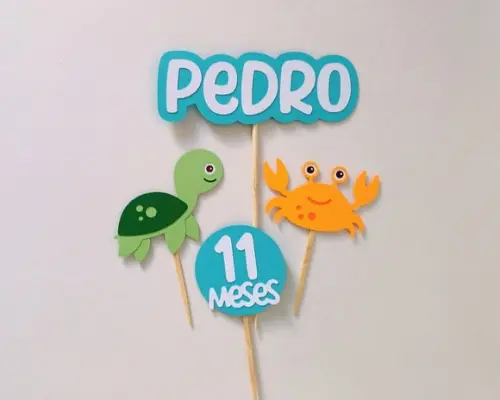 Topo de Bolo Fundo do Mar
